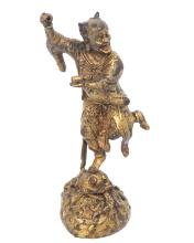 Chinese Cast Standing Warrior Figure