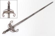 Spanish Steel "Crab Claw" Sword, 17th Century