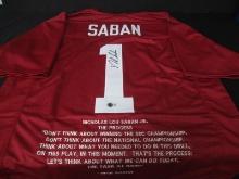 Nick Saban Signed Quote Jersey Beckett Witnessed