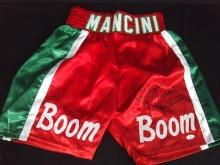 Ray Mancini Signed Boxing Shorts JSA COA