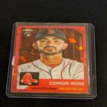 071/100 SP Connor Wong 2022 Topps Chrome Platinum Anniversary pink cracked ice #31 RC Boston Red Sox