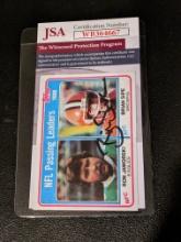 Brian Sipe autographed card w/ JSA coa / witnessed