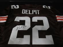 BROWNS GRANT DELPIT SIGNED JERSEY JSA COA