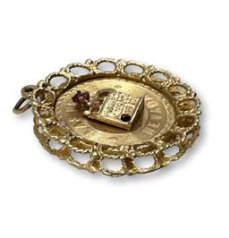 14K Gold Las Vegas Slot Machine Pendant Charm