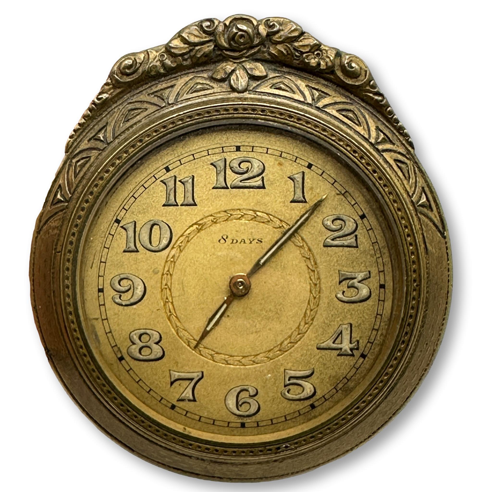 Vintage 8-Day Swiss Schild & Co. Traveling Clock