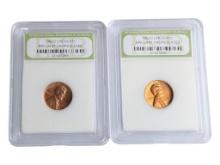 Lot of 2 Lincoln Pennies - 1962-D & 1963-D