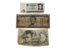 Lot of 3 Foreign Bills - Liberia, France & Germany