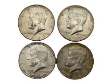 Lot of 4 Kennedy Half Dollars - 1967 & 1969