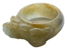 Jade Carved Ring - size 9