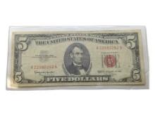 1963 $5 Bill - Red Seal