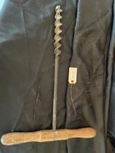 Antique Wooden Handle Drill