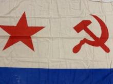 VINTAGE USSR SOVIET NAVY SHIP WAR FLAG