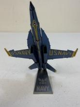 BLUE ANGELS F/A -18 SUPER HORNET PLANE ALL METAL MODEL