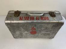 WWII US AIR FORCE BOMBER SQUADRON OFFICER ALUMINUM CASE HANDMADE FROM AIRCRAFT ALUMINUM