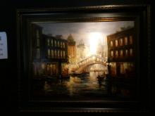 L Anison Rialto Bridge Oil Painting