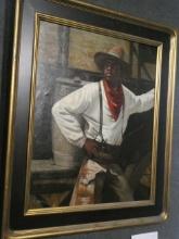 Melton Portrait of Cowboy Oil Painting