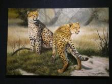 Zrehiang Jin Two of a Kind Tigers Oil Painting