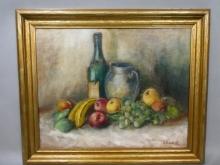 1970 Betty M Ownes Signed Still-life Oil Painting