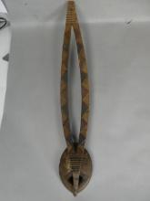 Vintage Carved Wood African Tribal Mossi Mask