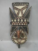 Vintage Carved Wood African Tribal Luruya Plank Mask