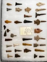 A Group of 32 Drill Points Found in the Great Lakes Area