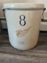Red Wing 8 Gallon Large Wing Union Stoneware Crock
