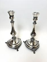 Pair Sterling Candlesticks Tw 512 G