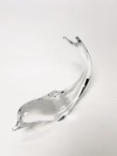 Large Glass Dolphin Bohemian Glass Stamped