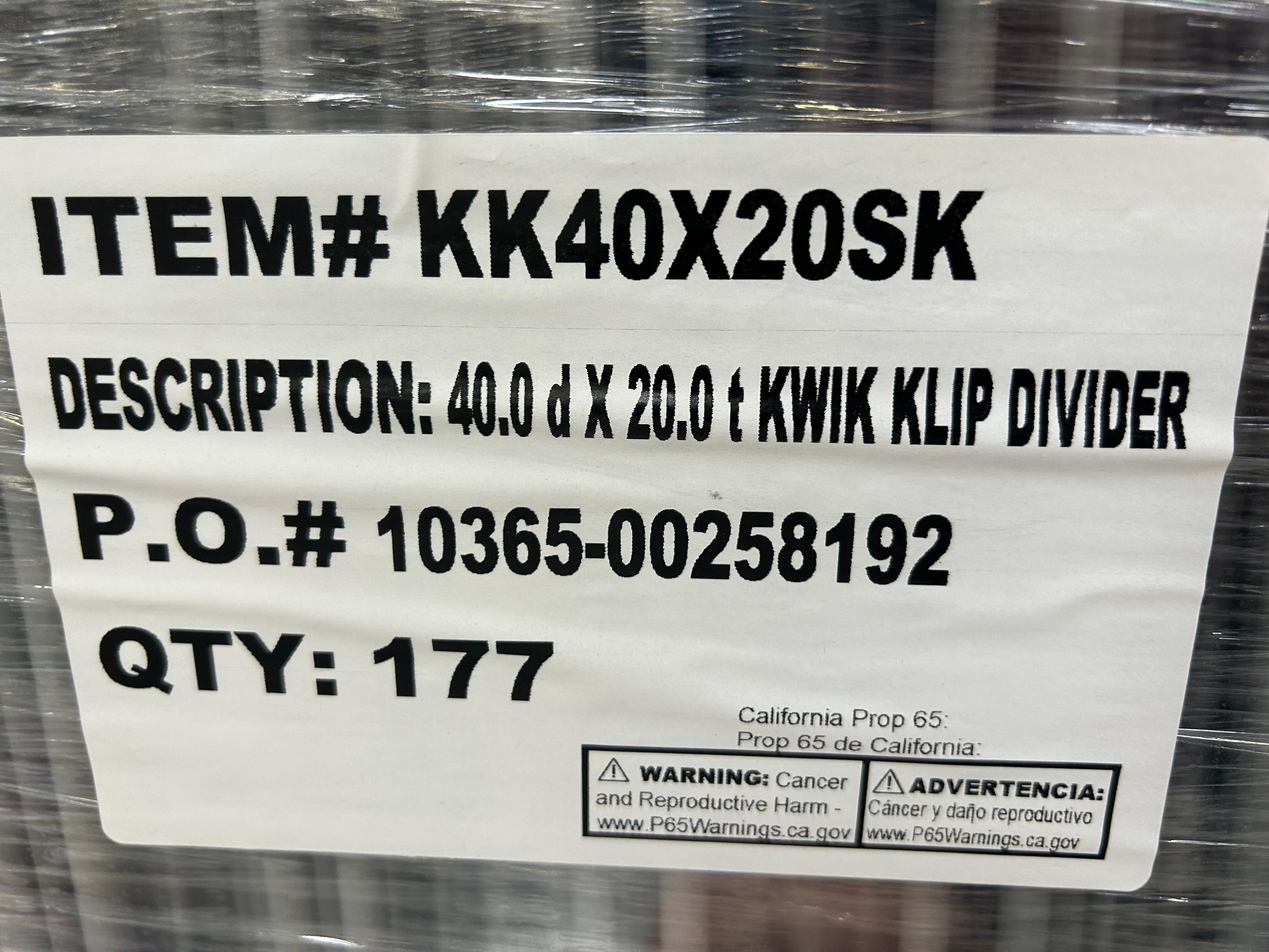 Kwik Flip Dividers 40" X 20"