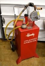 Handy 30 gallon gasoline transfer pump cart