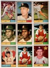 1961 Topps Baseball, St. Louis Cardinals,