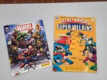 Marvel Sticker Album Book and Limited Collectors, DC Comics Super Villains Giant book