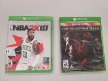 XBOX One Video Games lot: NBA2k18, Metal Gear