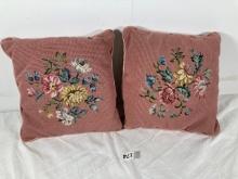 Vintage Needle Point Pillows