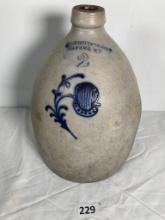 Antique Stoneware Jug Havana New York