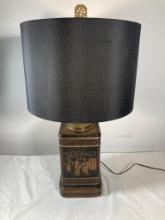 Vintage Frederick Cooper Style Chinoiserie Tin Table Lamp