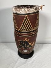 Wooden Tribal Conga Drum