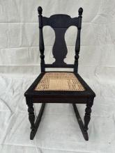Antique Cane Seat Rocking Chair