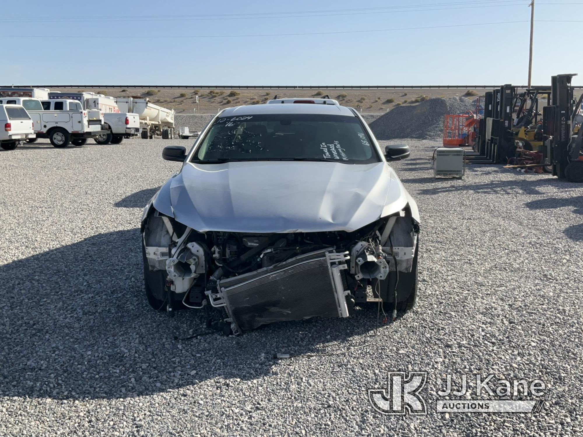 (Las Vegas, NV) 2016 Ford Taurus Towed In Wrecked, Missing Parts, Jump To Start, Runs & Moves