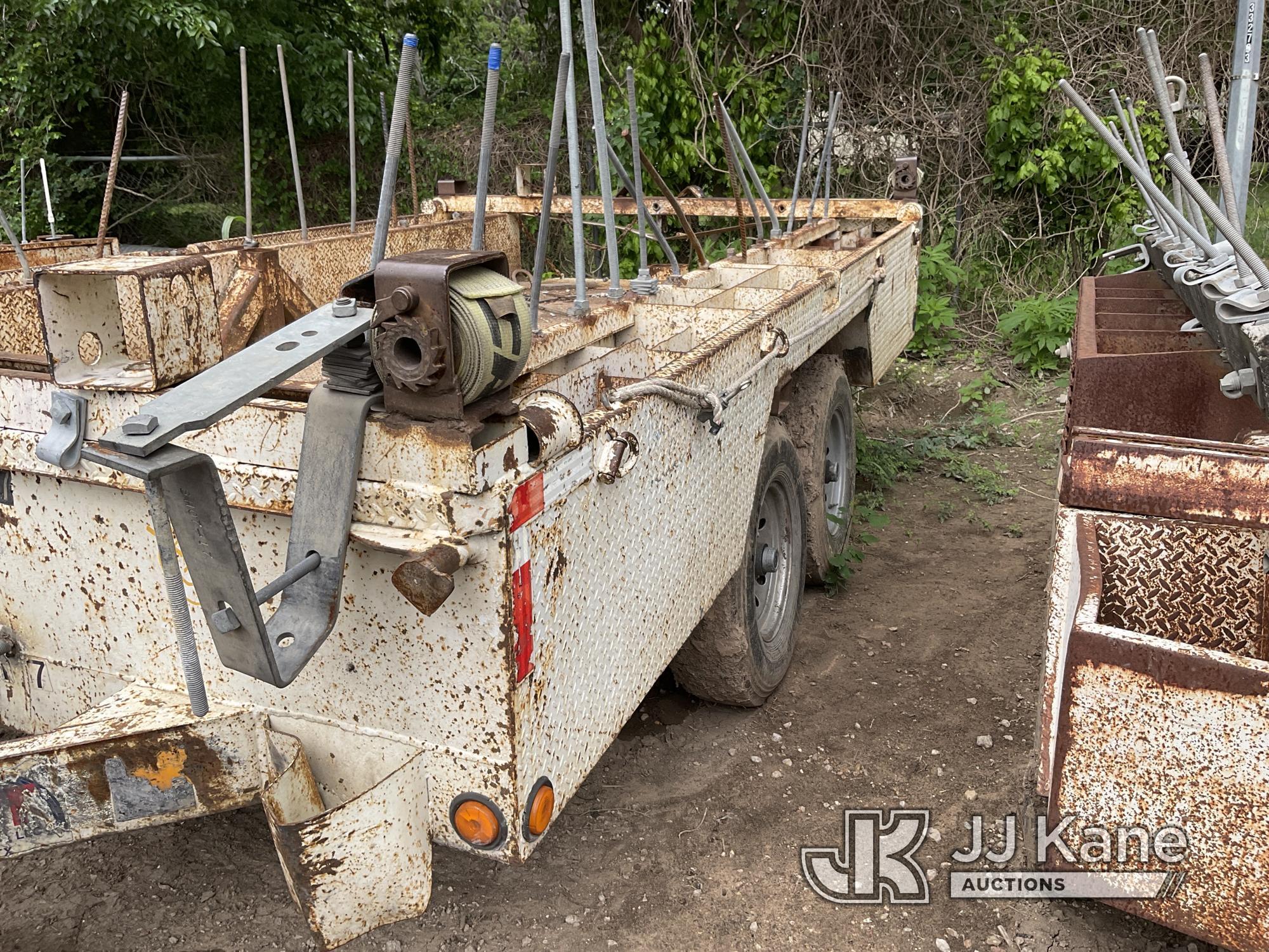 (Cypress, TX) 1994 Butler T/A Pole/Material Trailer Stands & Rolls) (Serial Plate Illegible