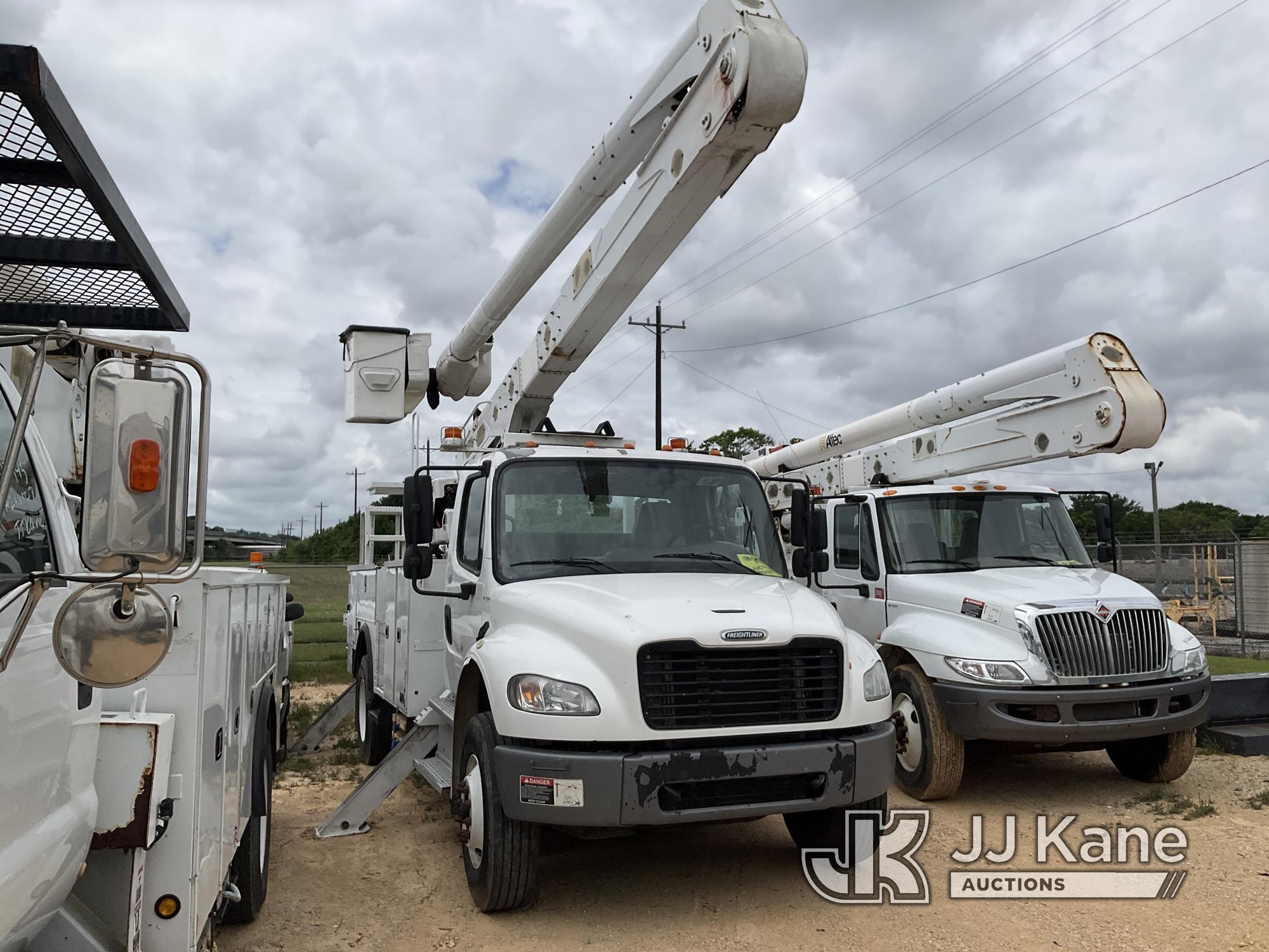 (Houston, TX) Altec AA55-MH, Material Handling Bucket Truck rear mounted on 2018 Freightliner M2 106