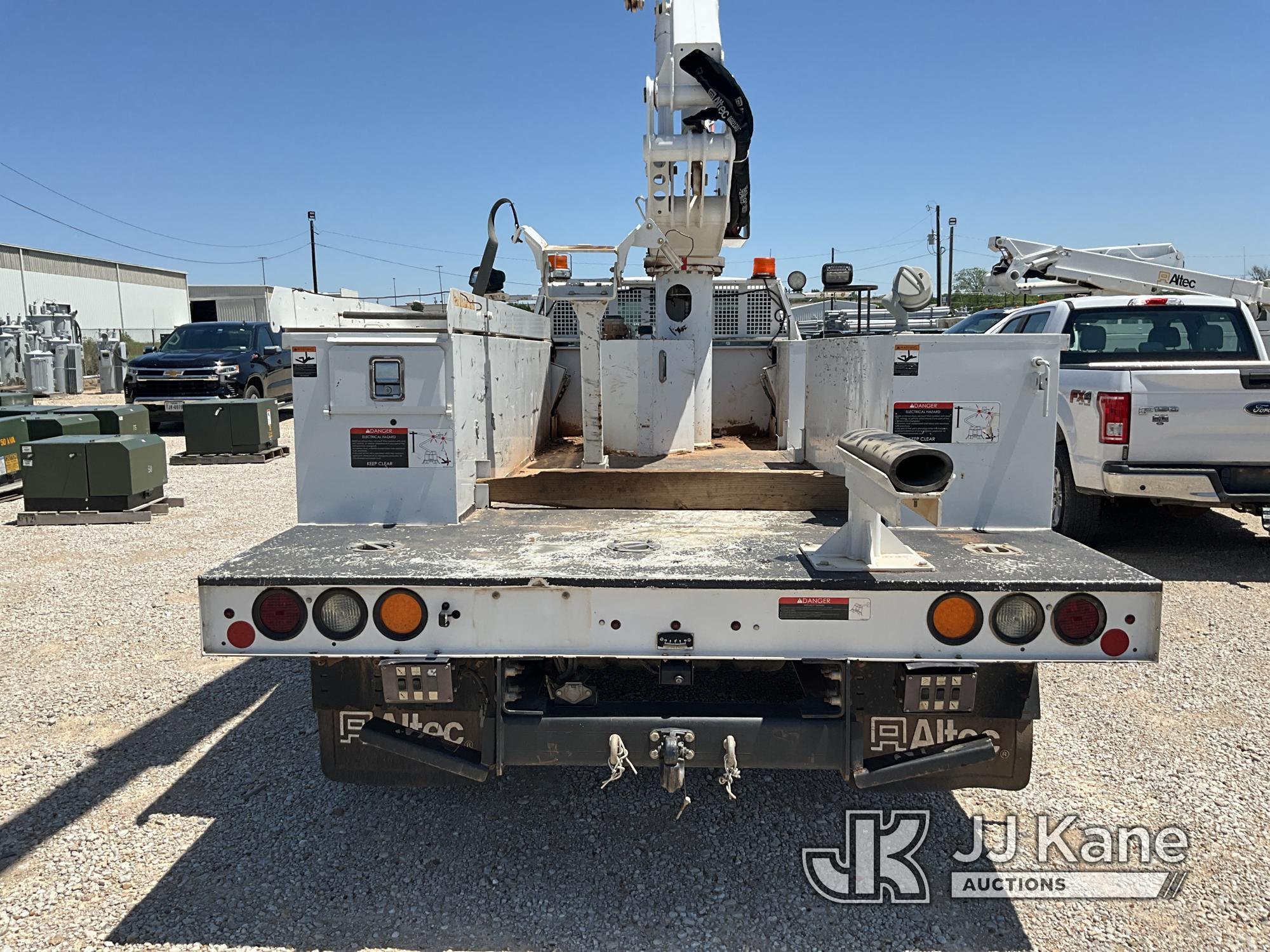 (Azle, TX) Altec AT41M, Articulating & Telescopic Material Handling Bucket Truck mounted behind cab