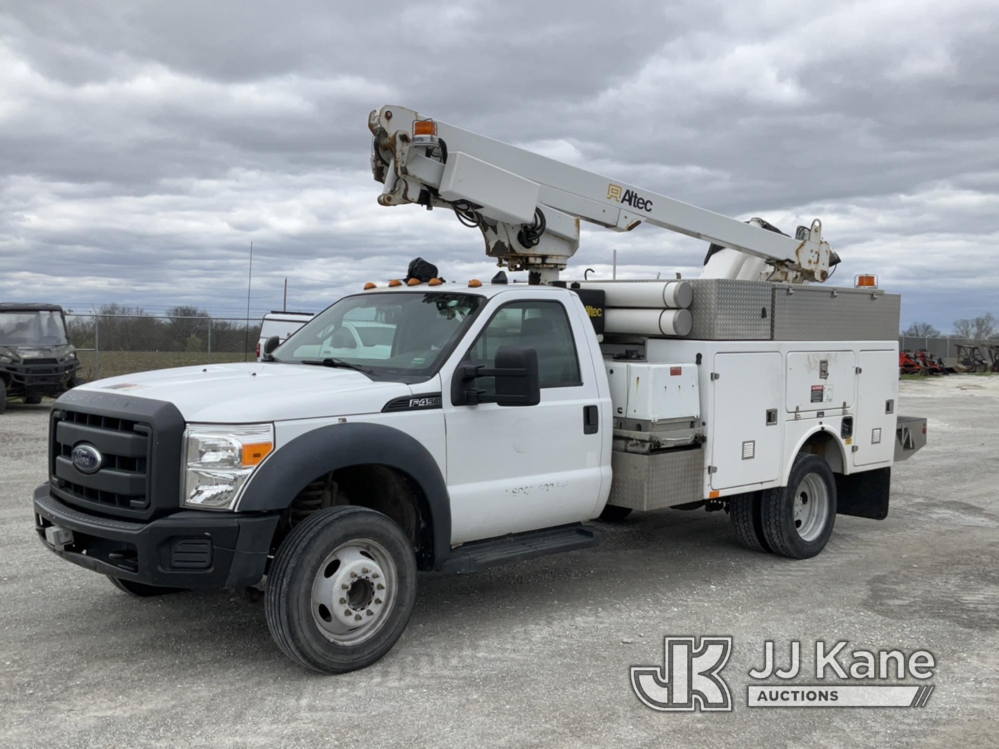 (Hawk Point, MO) Altec AT200-A, Telescopic Non-Insulated Bucket Truck mounted behind cab on 2013 For