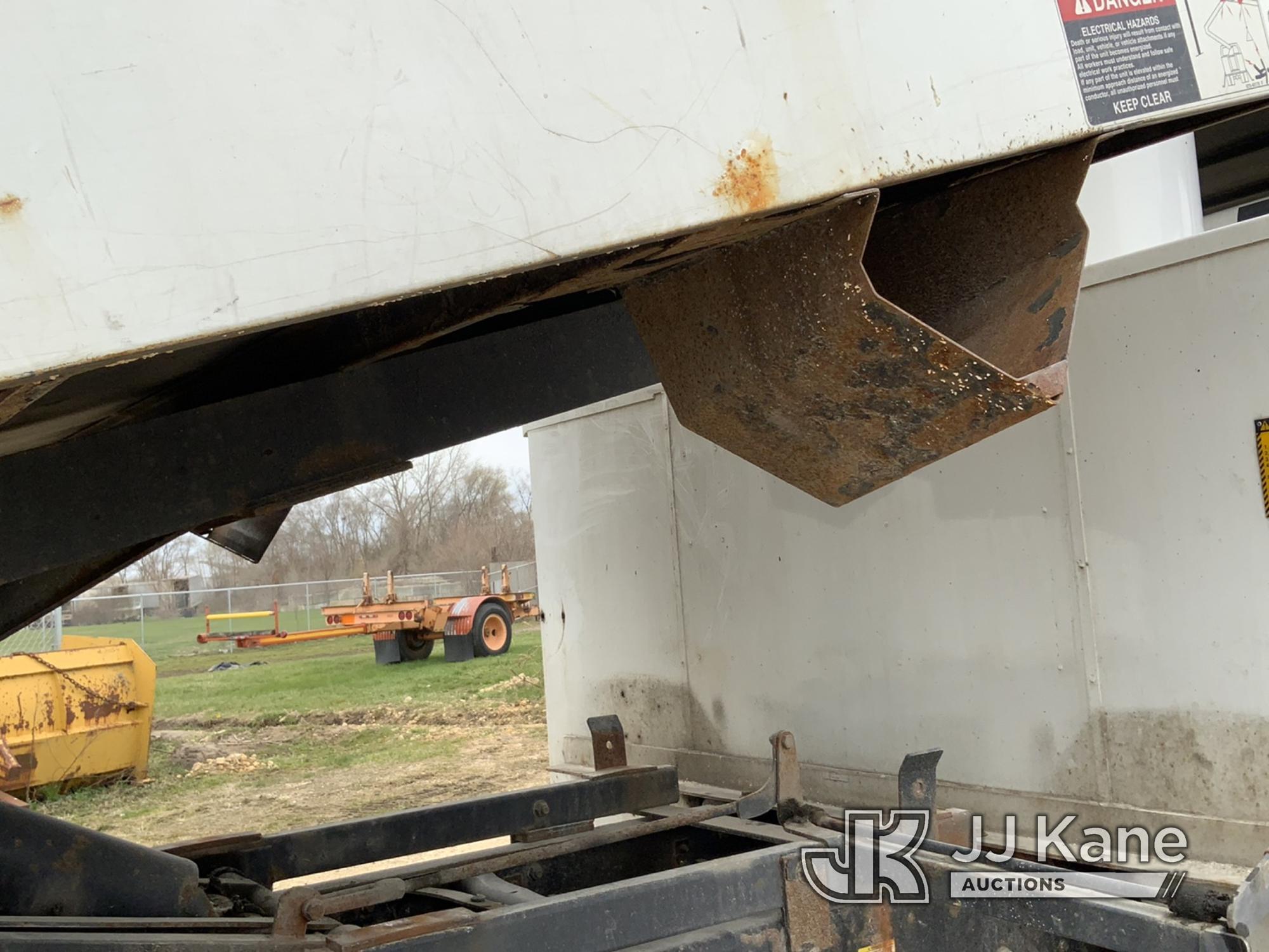 (South Beloit, IL) Altec LR756, Over-Center Bucket Truck mounted behind cab on 2013 Ford F750 Chippe