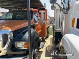 (San Antonio, TX) Terex/HiRanger XT55, Over-Center Bucket Truck mounted behind cab on 2010 Ford F750