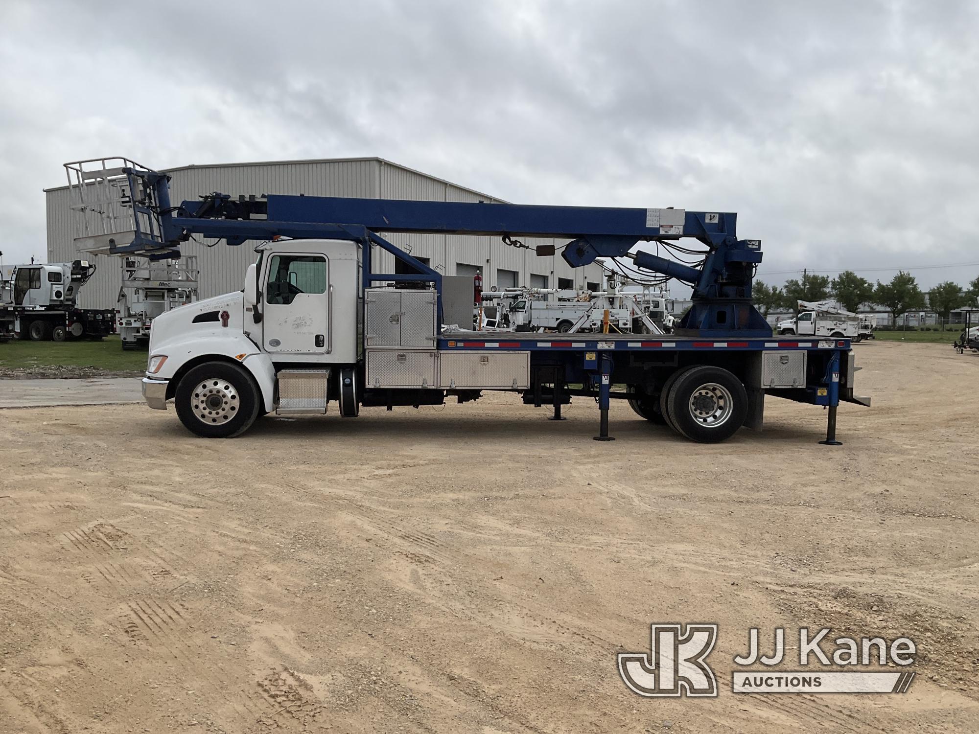 (Houston, TX) Skyhoist RX87, Hydraulic Truck Crane rear mounted on 2019 Kenworth T370 Flatbed Truck