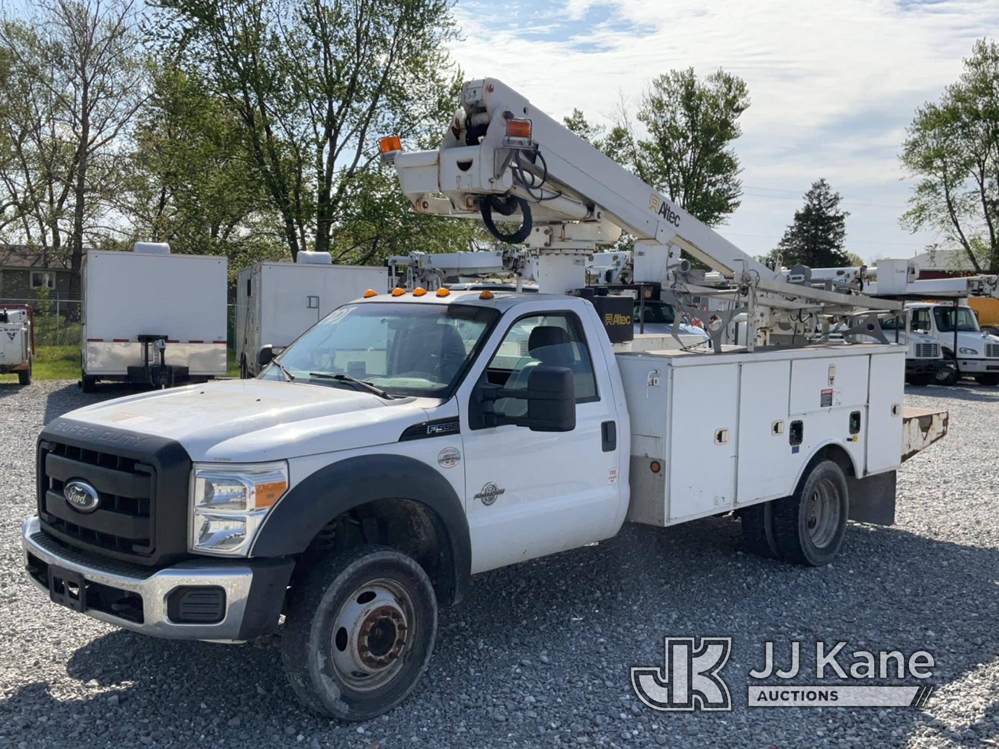 (Hawk Point, MO) Altec AT235-P, Articulating & Telescopic Non-Insulated Cable Placing Bucket Truck m