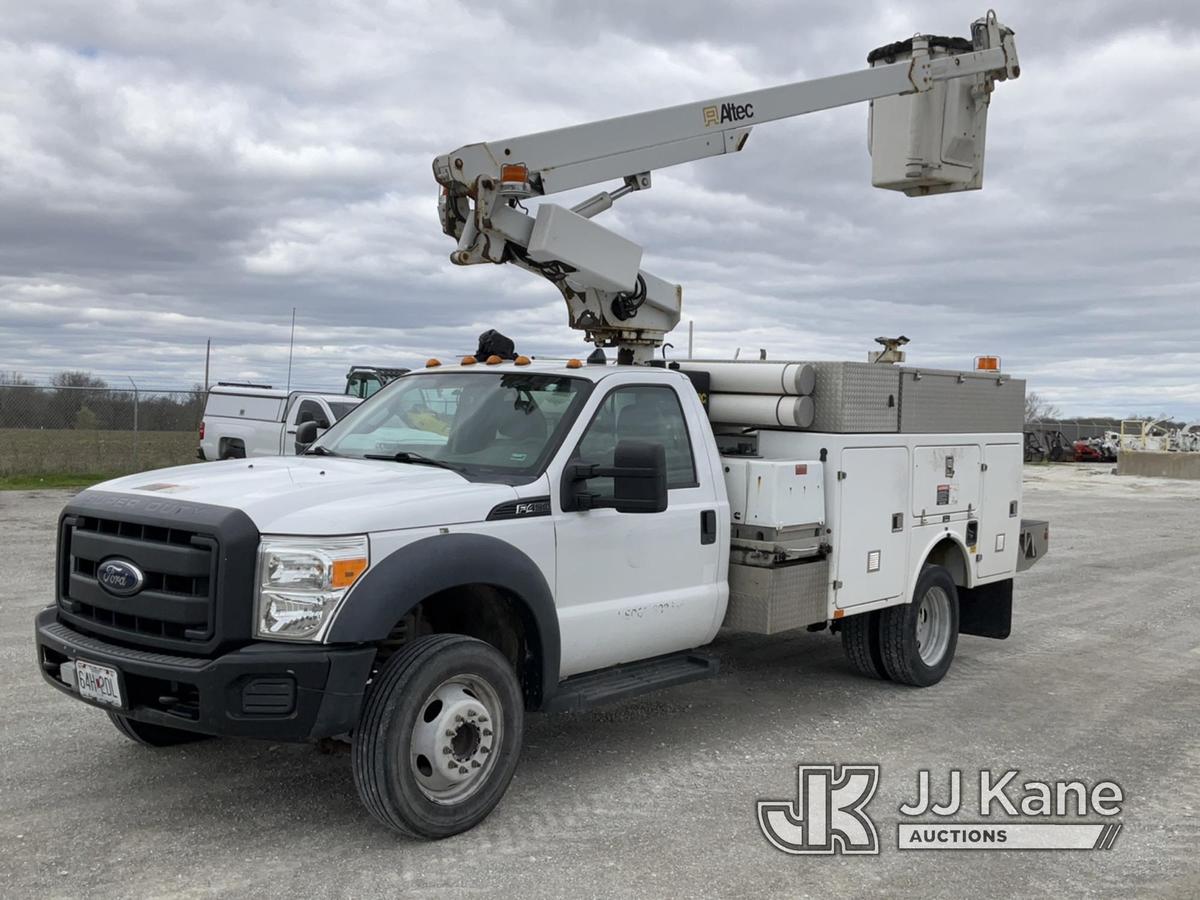 (Hawk Point, MO) Altec AT200-A, Telescopic Non-Insulated Bucket Truck mounted behind cab on 2013 For