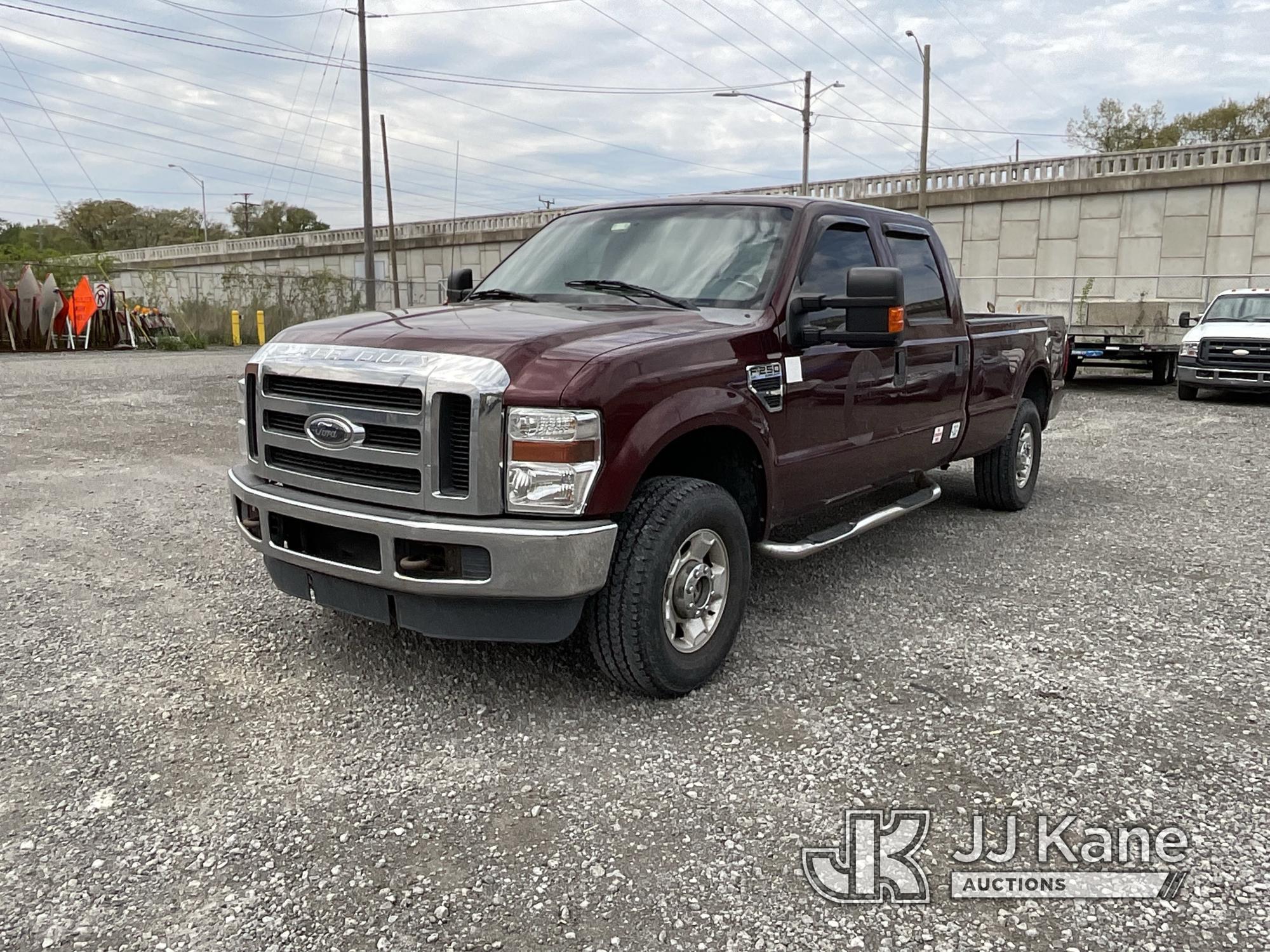 (Hobart, IN) 2010 Ford F250 4x4 Crew-Cab Pickup Truck Runs, Moves, Check Engine Light On) (Per Selle