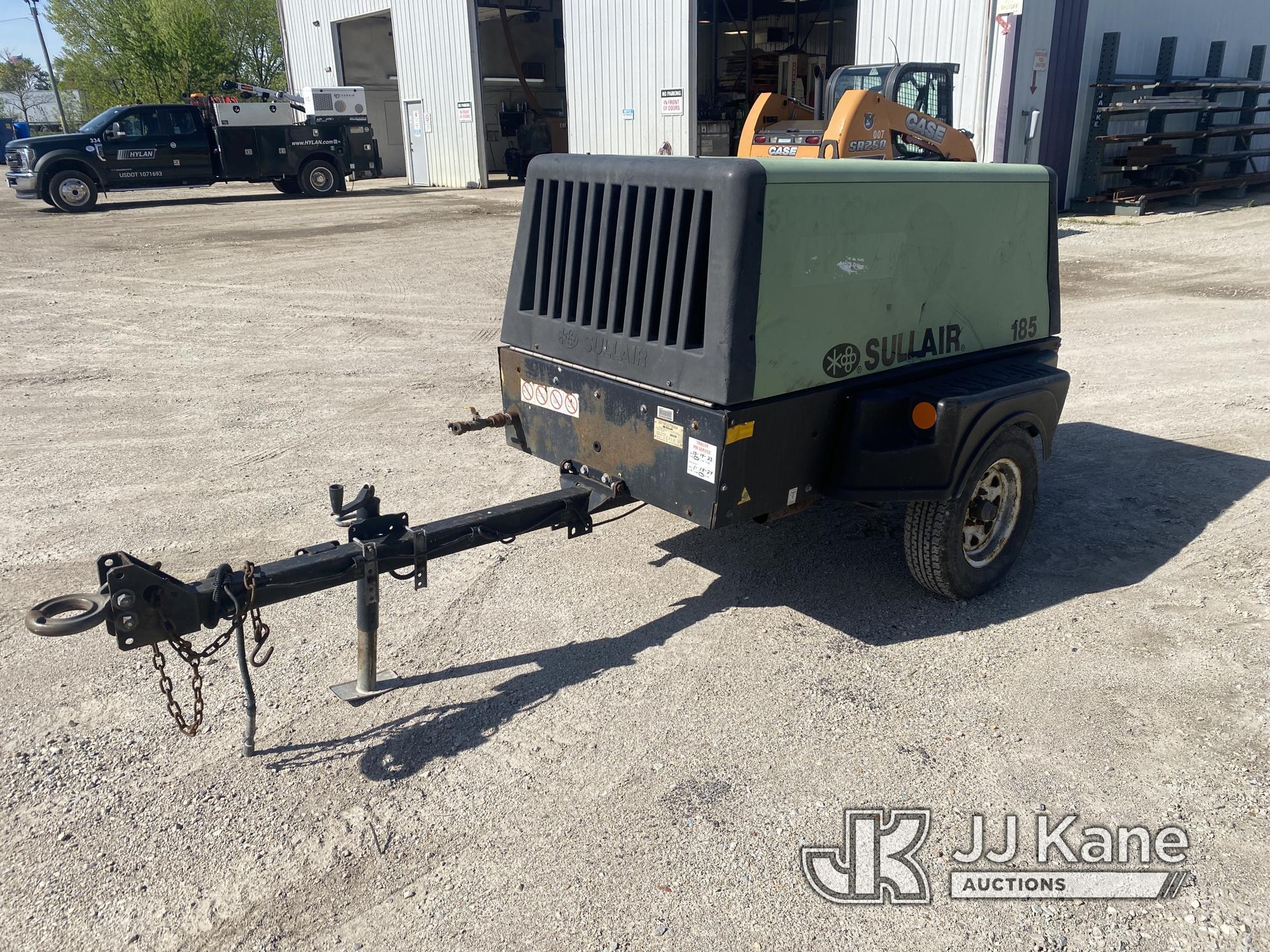 (University Park, IL) 2015 Sullair 185-DLQ-CAT 185 CFM Portable Air Compressor, trailer mtd No Title